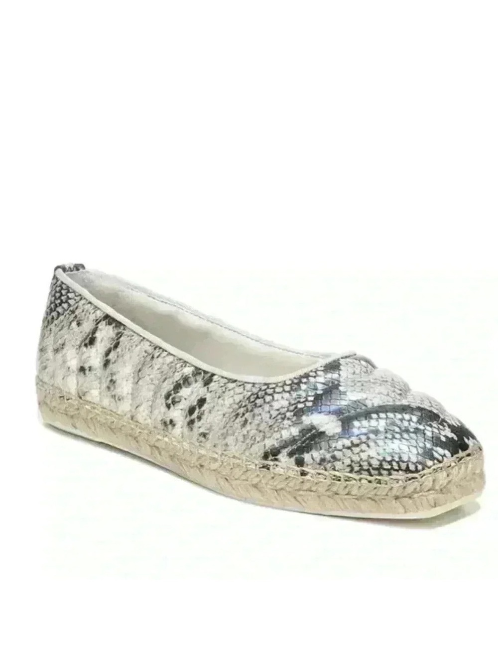 Franco Sarto Kiya Quilted Snakeskin Espadrilles Size 9.5 NIB